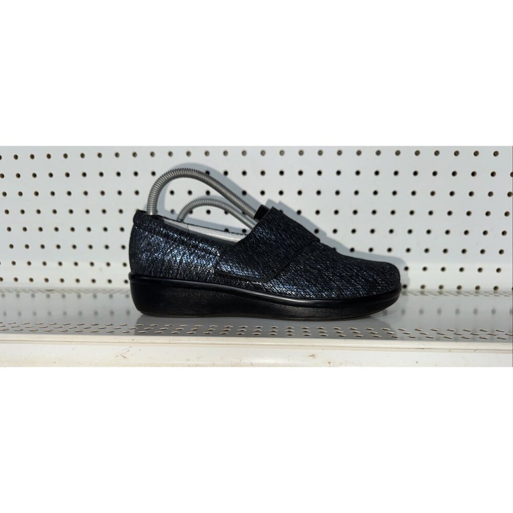 Alegria Lauryn Womens Leather Nursing Work Clogs Size EU 38 US 8 Metallic Blue